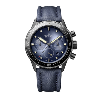 Blancpain Ceramic Sunburst Blue Fifty Fathoms Bathyscaphe Chronographe Flyback