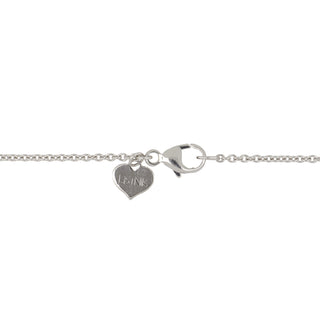 Lisa Nik 18K White Gold Blue Topaz Drop Pendant with Diamond