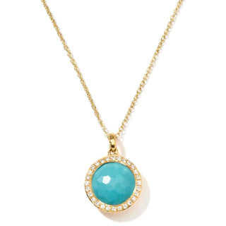 Ippolita 18K Gold Turquoise Pendant Necklace with Diamonds