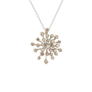 Estate H. Stern 18K White Gold Diamond Snowflake Pendant