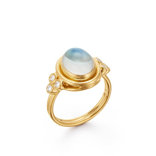 Temple St Clair 18K Gold Moonstone Temple with Diamonds