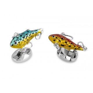 Deakin & Francis Sterling Silver Bait Fish Cufflinks