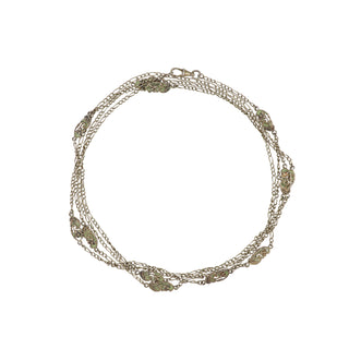 Art Nouveau Sterling Silver Station Necklace