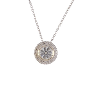 Estate 18K White Gold Diamond Pendant