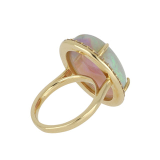 Tenenbaum 18K Gold Cabochon Opal Ring