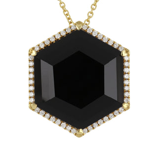 Lisa Nik 18K Gold Onyx Pendant Necklace
