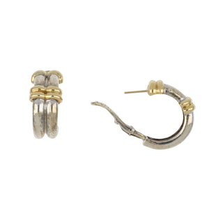 2000s LaLaounis Gold & Silver Hoop Earrings