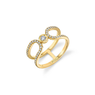 Michael M 14K Gold Round Cut Diamond Band