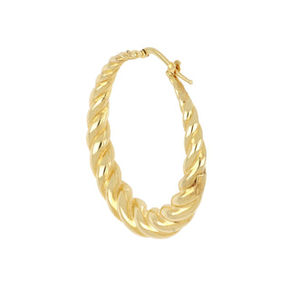 Tenenbaum Collection 14K Gold Twisted Hoop Earrings