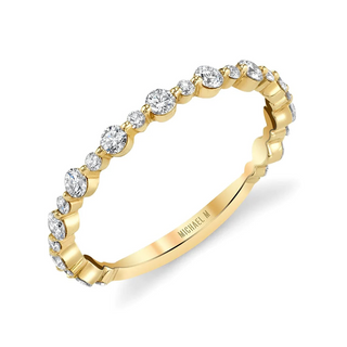 Michael M 18K Gold Round Cut Diamond 3/4 Band