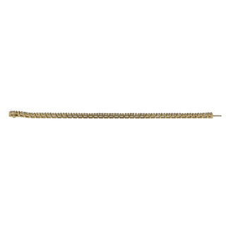 Vintage 18K Gold Diamonds Line Bracelet
