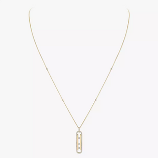 Messika Move 10th Anniversary 18K Gold Diamond Small Pendant Necklace