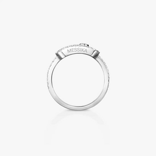Messika 18K White Gold Move Uno Pave Diamond Large Ring