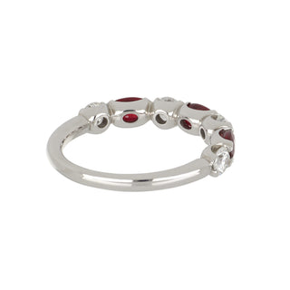 Tenenbaum 14K White Gold Ruby & Diamond Seven-Stone Band