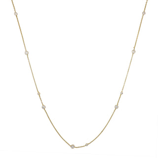 Vintage 18K Gold Diamonds by the Yard Necklace