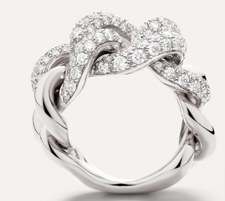 Pomellato 18K White Gold Diamonds Cluster Ring