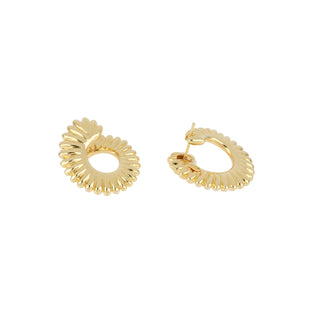 Antonio Papini 18K Gold Side Hoop Earrings