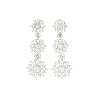 Buccellati 18K White Gold Costellazioni Diamond Earrings