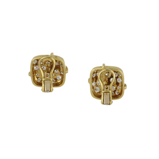 Vintage Tiffany & Co. 18K Gold Diamonds Clip Earrings