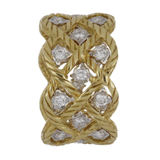 Estate Buccellati 18K Gold Diamond Eternity Band