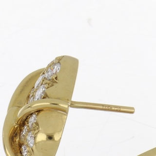 Vintage Tiffany & Co. 18K Gold Diamonds Clip Earrings
