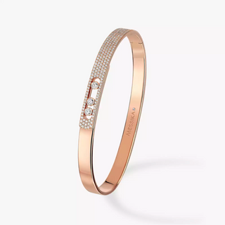 Messika 18K Rose Gold Move Noa Semi-Pavé Diamond Bangle