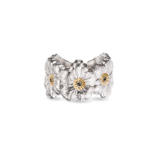 Buccellati 'Eternelle' Gold & Silver Diamonds 3/4 Band