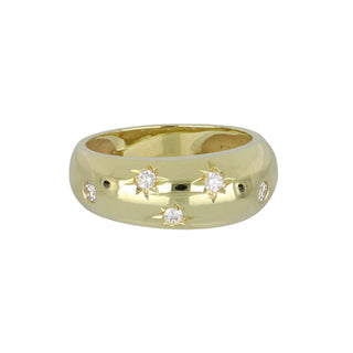 Mazza 14K Gold Diamond Band