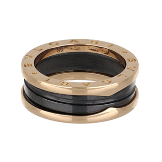 Estate Bulgari 18K Rose Gold B.Zero1 Ceramic Band