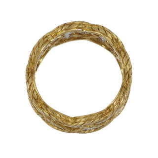 Estate Buccellati 18K Gold Diamond Eternity Band
