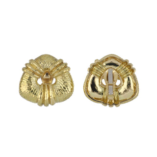 1990s David Webb 18K Gold Clip Earrings