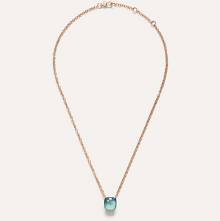 Pomellato Two-Tone 18K Gold Sky Blue Topaz Necklace