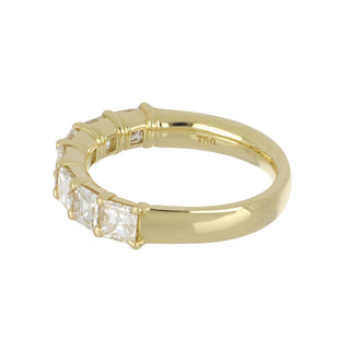 Tenenbaum 18K Gold Asscher Cut Diamond Seven Stone Band