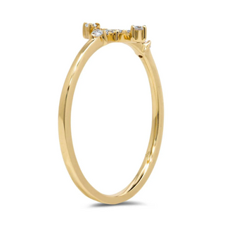 Shy Creation 14K Gold Diamond Cross Band