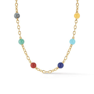Seaman Schepps 18K Gold Gem-Set Chain Necklace