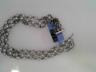 Estate 18K Gold Diamonds Chain Bracelet