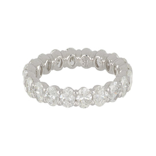Tenenbaum Platinum Ova- Cut Diamond Eternity Band
