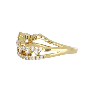 Lisa Nik 18K Gold Sparkle Diamond Half Band