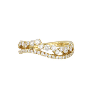Lisa Nik 18K Gold Sparkle Diamond Half Band