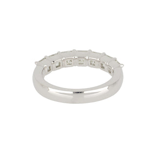 Platinum Asscher-Cut Diamond Band