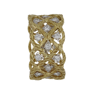 Vintage Buccellati Two-Tone Etoilee Eternelle Diamond Band