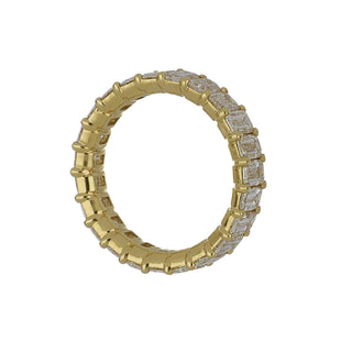 18K Gold Emerald Cut Diamond Eternity Band