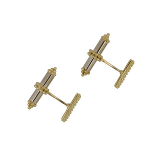 Vintage 1980s Emis 18K Two-Tone Gold Cufflinks