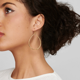 Ippolita 18K Gold Sculpted Open Teardrop Earrings