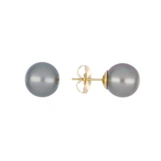 Vintage/Estate 14K Gold Tahitian Pearl Stud Earrings