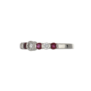 Estate Platinum Diamond 7 Stone Band