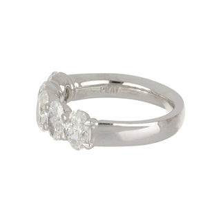 Tenenbaum Platinum Five Stone Oval Diamond Band