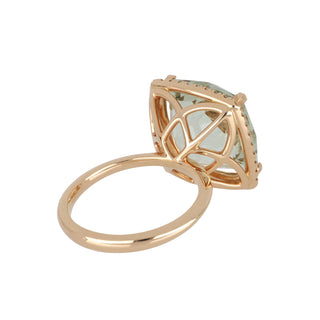 Lisa Nik 18K Rose Gold Green Quartz Ring