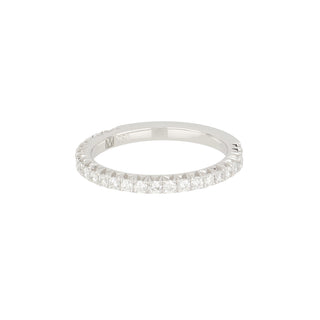 Michael M 18K White Gold Round Cut Diamond 3/4 Band