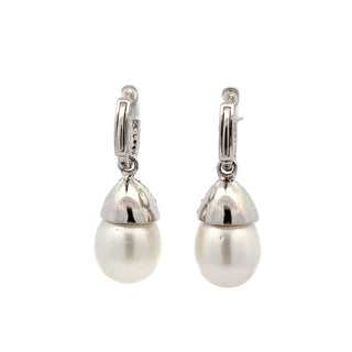 Vintage/Estate Platinum Drop Earrings with Diamond
